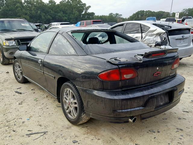 1G1JH12F127247423 - 2002 CHEVROLET CAVALIER L BLACK photo 3