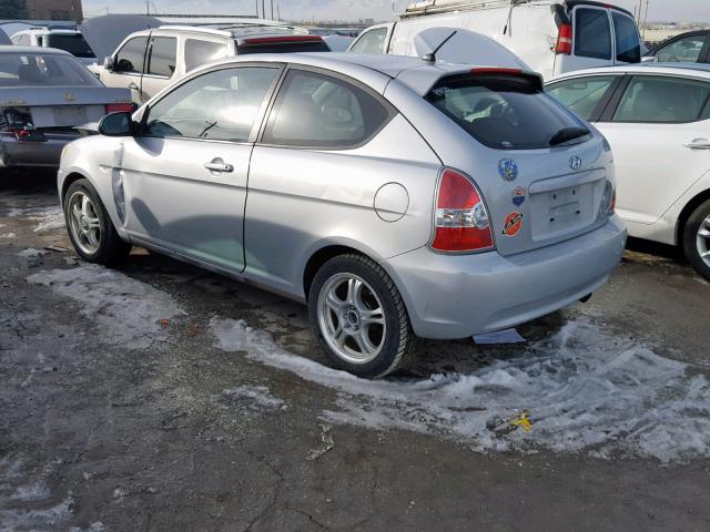 KMHCN36C07U038568 - 2007 HYUNDAI ACCENT SE SILVER photo 3