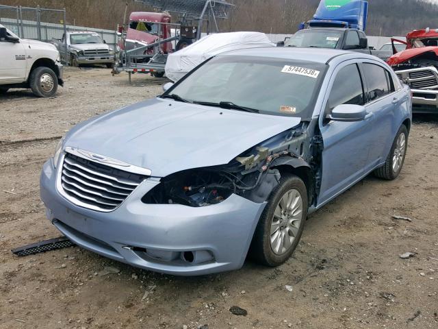 1C3CCBAB1EN213893 - 2014 CHRYSLER 200 LX BLUE photo 2