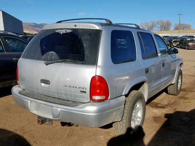 1D4HS48N43F603140 - 2003 DODGE DURANGO SL SILVER photo 4