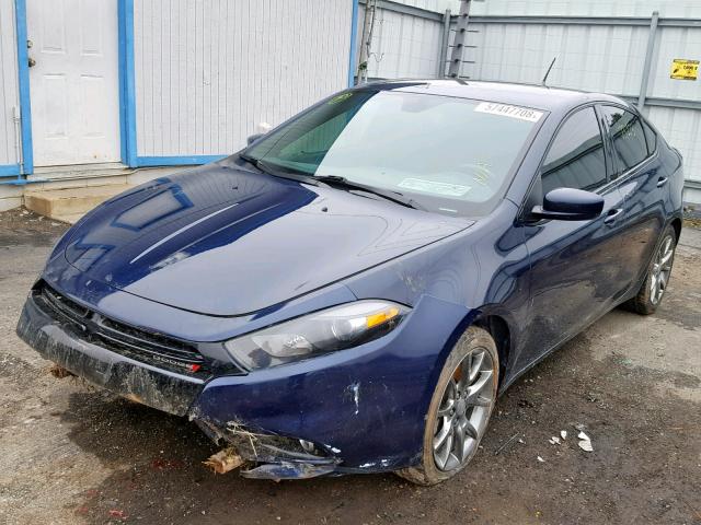 1C3CDFBB1FD120575 - 2015 DODGE DART SXT BLUE photo 2