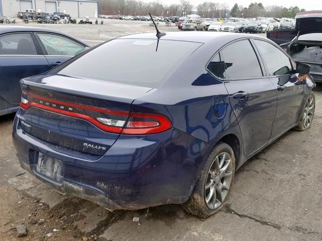 1C3CDFBB1FD120575 - 2015 DODGE DART SXT BLUE photo 4