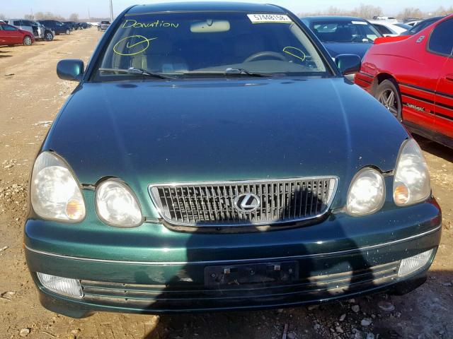 JT8BH68X8W0010854 - 1998 LEXUS GS 400 GREEN photo 9