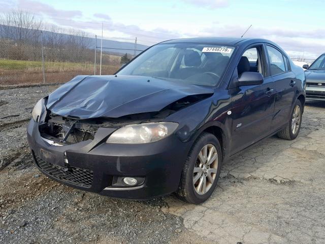 JM1BK324881186672 - 2008 MAZDA 3 S BLACK photo 2