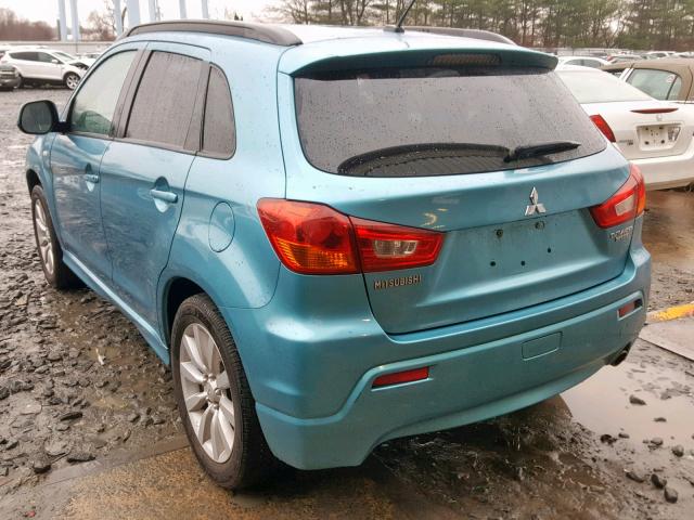 JA4AR4AU7BZ011119 - 2011 MITSUBISHI OUTLANDER BLUE photo 3