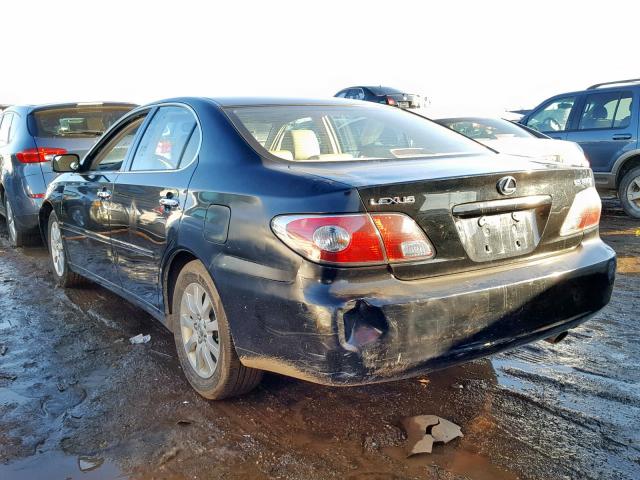 JTHBA30G345026250 - 2004 LEXUS ES 330 BLACK photo 3