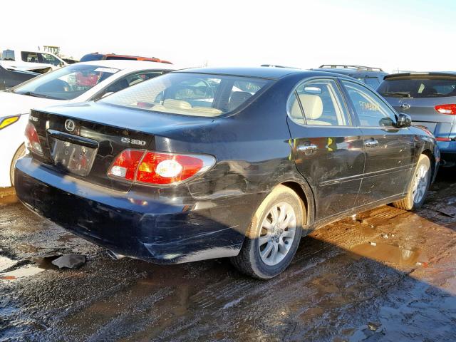 JTHBA30G345026250 - 2004 LEXUS ES 330 BLACK photo 4