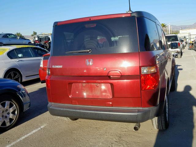 5J6YH18797L001511 - 2007 HONDA ELEMENT EX RED photo 4