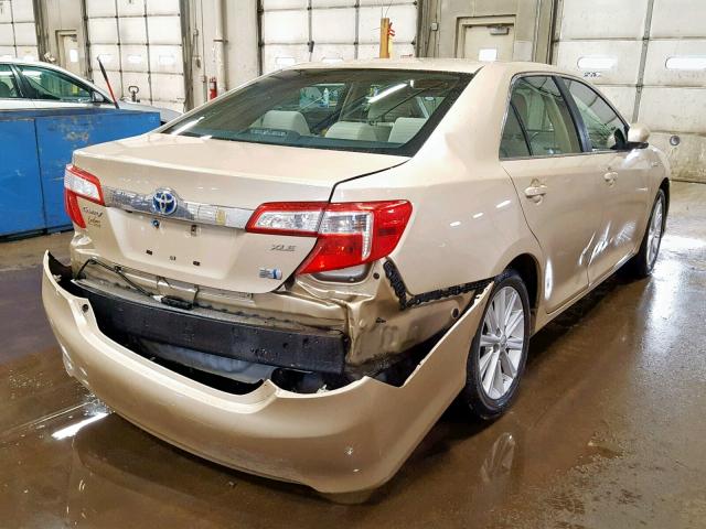 4T1BD1FK2CU010033 - 2012 TOYOTA CAMRY HYBR TAN photo 4