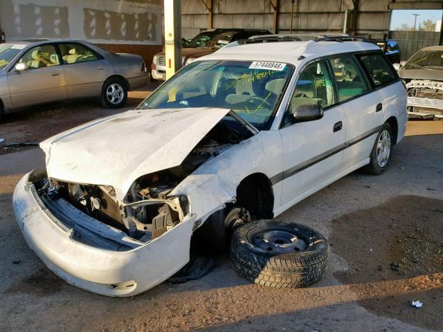 4S3BH635016303726 - 2001 SUBARU LEGACY L WHITE photo 2