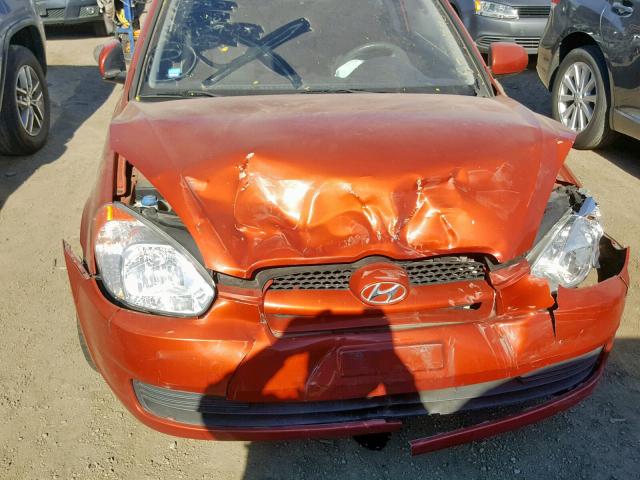 KMHCM3AC1AU164004 - 2010 HYUNDAI ACCENT BLU RED photo 9