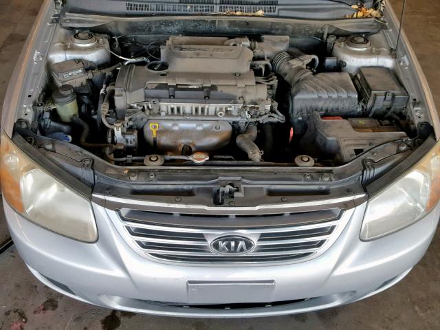 KNAFE121175383917 - 2007 KIA SPECTRA EX SILVER photo 7