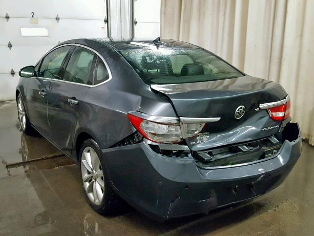 1G4PS5SK4D4231899 - 2013 BUICK VERANO GRAY photo 3