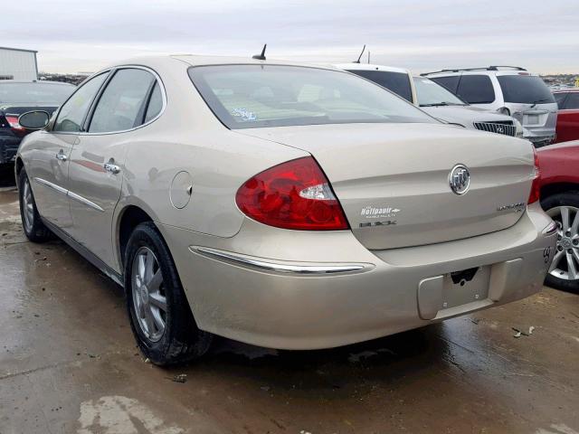 2G4WC582091272453 - 2009 BUICK LACROSSE C GOLD photo 3