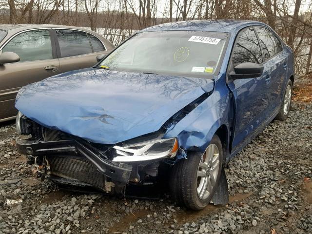 3VW2K7AJ0FM217313 - 2015 VOLKSWAGEN JETTA BASE Կապույտ լուսանկար 2