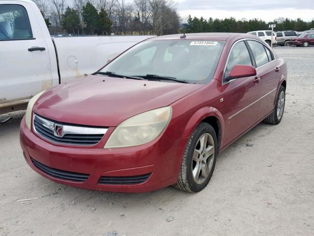 1G8ZS57N57F142653 - 2007 SATURN AURA XE BURGUNDY photo 2