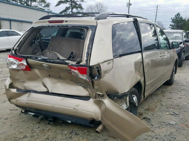 5TDZK23C68S195405 - 2008 TOYOTA SIENNA CE GOLD photo 4