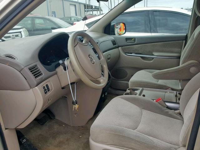 5TDZK23C68S195405 - 2008 TOYOTA SIENNA CE GOLD photo 5