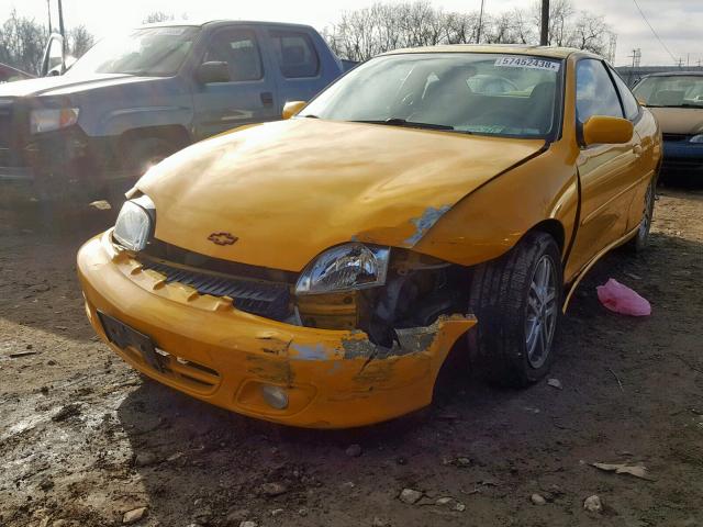 1G1JH12F527464120 - 2002 CHEVROLET CAVALIER L YELLOW photo 2