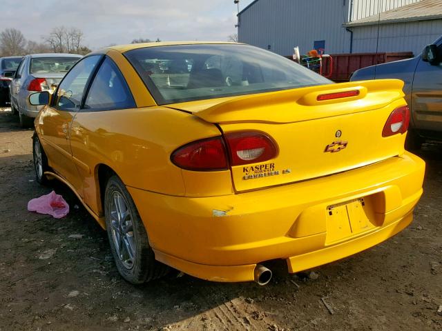 1G1JH12F527464120 - 2002 CHEVROLET CAVALIER L YELLOW photo 3