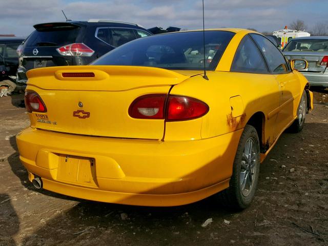 1G1JH12F527464120 - 2002 CHEVROLET CAVALIER L YELLOW photo 4