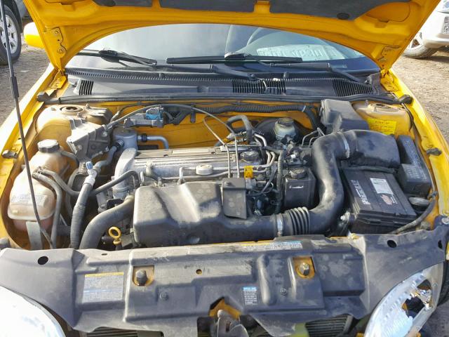 1G1JH12F527464120 - 2002 CHEVROLET CAVALIER L YELLOW photo 7