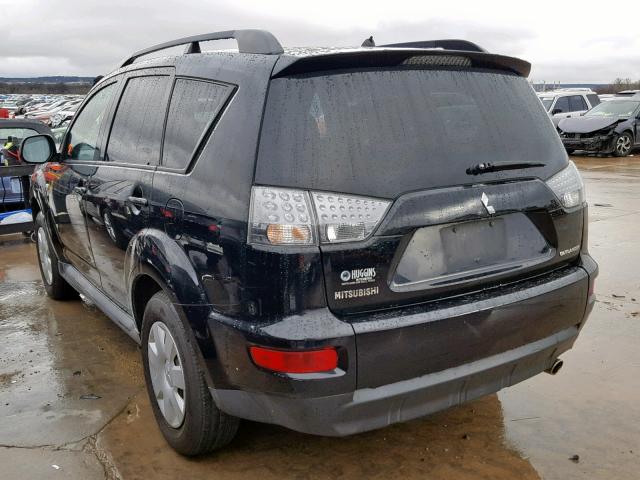 JA4AS2AW1BU037237 - 2011 MITSUBISHI OUTLANDER BLACK photo 3