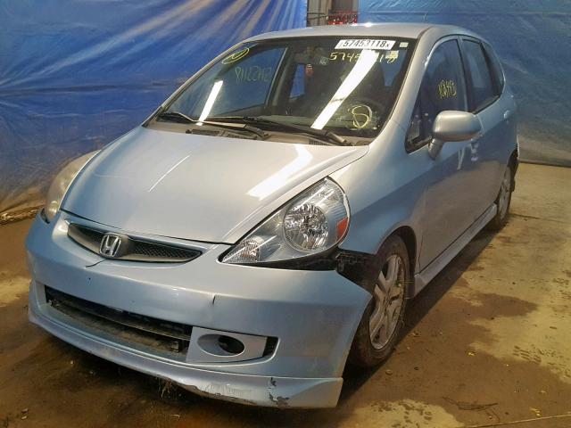 JHMGD38698S014250 - 2008 HONDA FIT SPORT BLUE photo 2