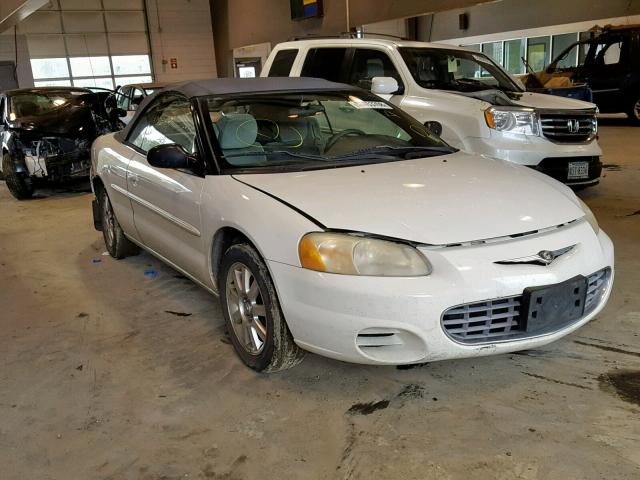 1C3EL75R82N325213 - 2002 CHRYSLER SEBRING GT WHITE photo 1