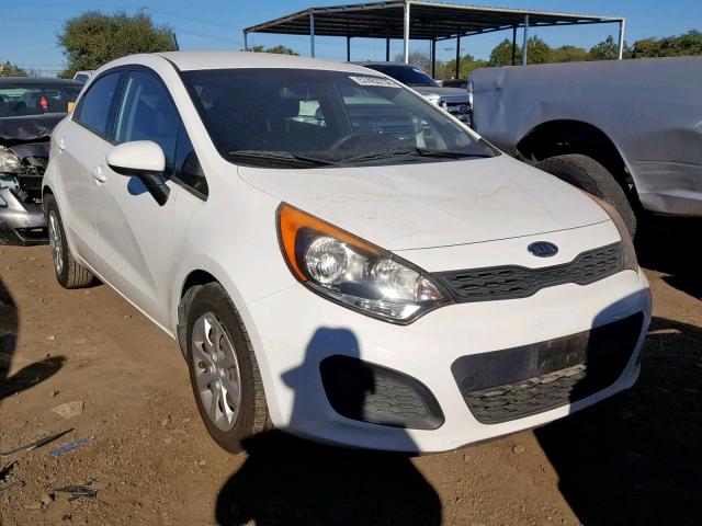 KNADM5A36D6132370 - 2013 KIA RIO LX WHITE photo 1