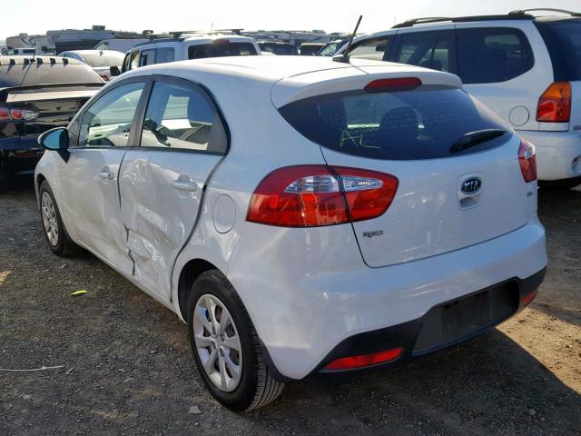 KNADM5A36D6132370 - 2013 KIA RIO LX WHITE photo 3