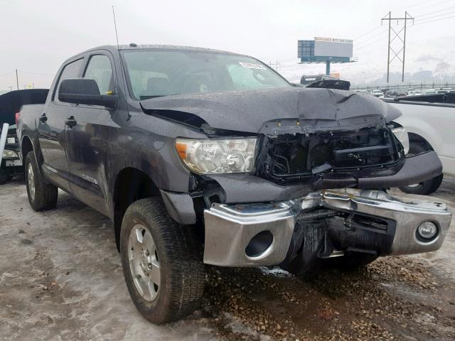 5TFDM5F19CX029432 - 2012 TOYOTA TUNDRA CRE GRAY photo 1