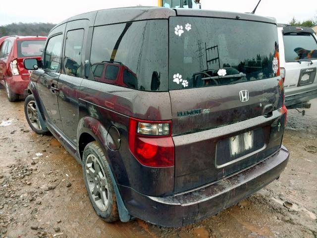 5J6YH189X8L001343 - 2008 HONDA ELEMENT SC BROWN photo 3