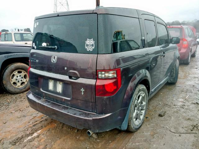 5J6YH189X8L001343 - 2008 HONDA ELEMENT SC BROWN photo 4