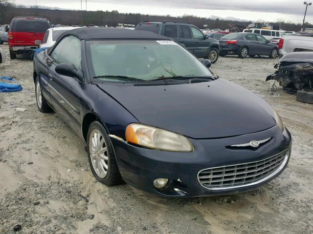 1C3EL55U11N583001 - 2001 CHRYSLER SEBRING LX BLUE photo 1