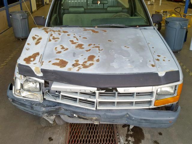 1B7FL16G7NS609660 - 1992 DODGE DAKOTA GRAY photo 7