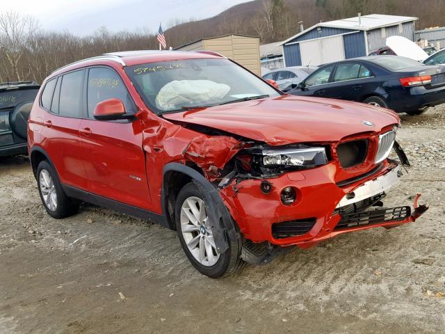 5UXWX9C53H0D99856 - 2017 BMW X3 XDRIVE2 RED photo 1