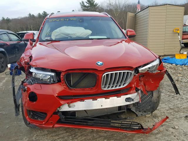 5UXWX9C53H0D99856 - 2017 BMW X3 XDRIVE2 RED photo 9