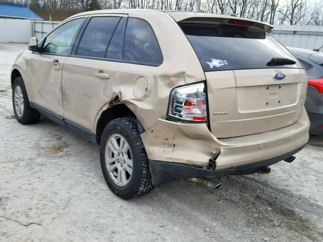 2FMDK49C87BB43959 - 2007 FORD EDGE SEL P GOLD photo 3