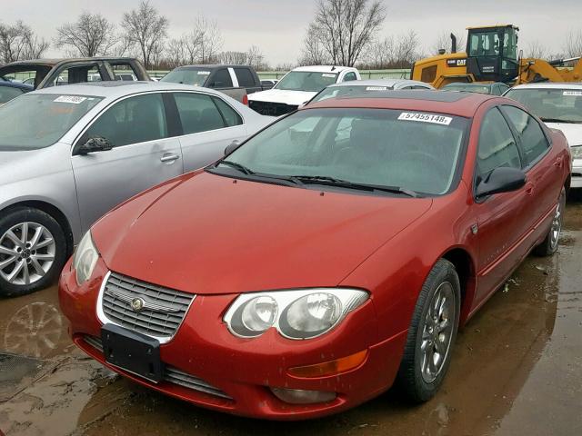 2C3HE66G7YH204883 - 2000 CHRYSLER 300M RED photo 2