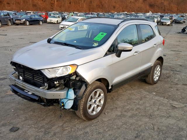 MAJ6P1UL7JC189204 - 2018 FORD ECOSPORT S SILVER photo 2