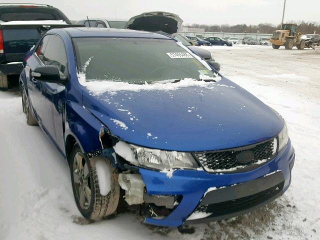 KNAFU6A21A5205622 - 2010 KIA FORTE EX BLUE photo 1