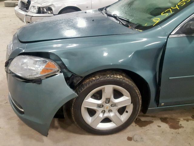 1G1ZG57B29F244419 - 2009 CHEVROLET MALIBU LS TURQUOISE photo 9