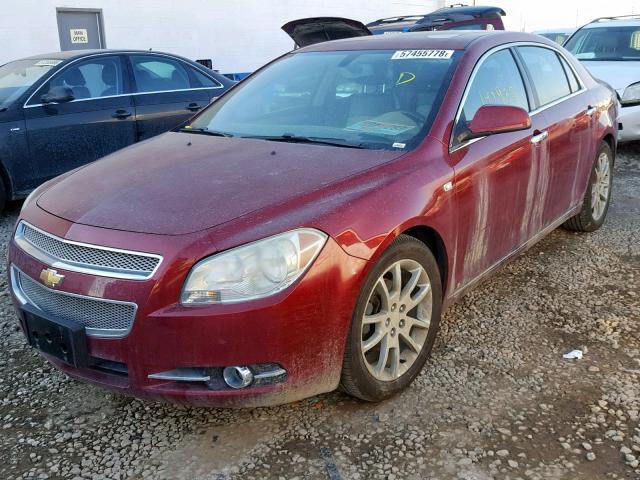 1G1ZK57788F205410 - 2008 CHEVROLET MALIBU LTZ RED photo 2