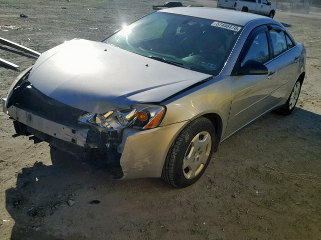 1G2ZF58B374126885 - 2007 PONTIAC G6 VALUE L SILVER photo 2