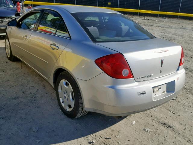 1G2ZF58B374126885 - 2007 PONTIAC G6 VALUE L SILVER photo 3