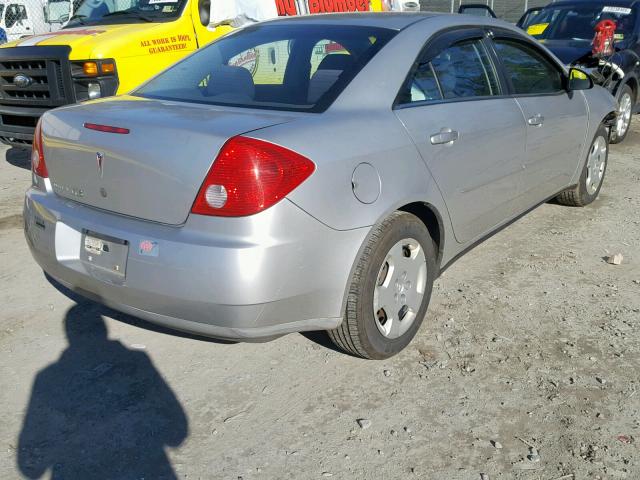 1G2ZF58B374126885 - 2007 PONTIAC G6 VALUE L SILVER photo 4