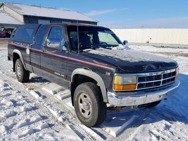 1B7GG23XXRS663012 - 1994 DODGE DAKOTA BLACK photo 1