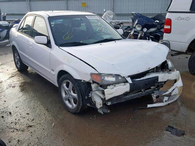 JM1BJ226820561262 - 2002 MAZDA PROTEGE DX WHITE photo 1