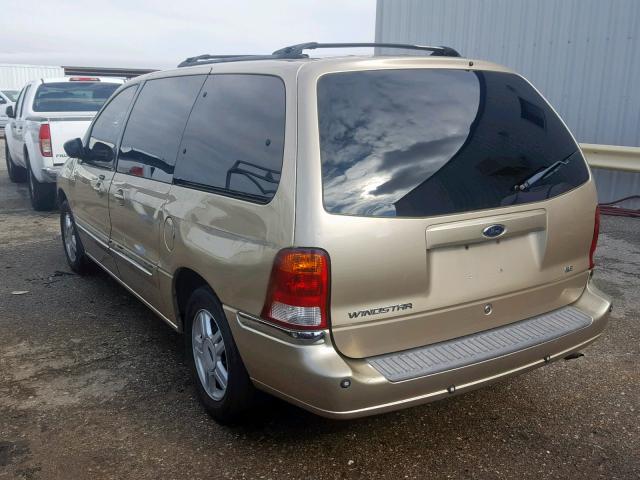 2FMZA52441BA71554 - 2001 FORD WINDSTAR S GOLD photo 3